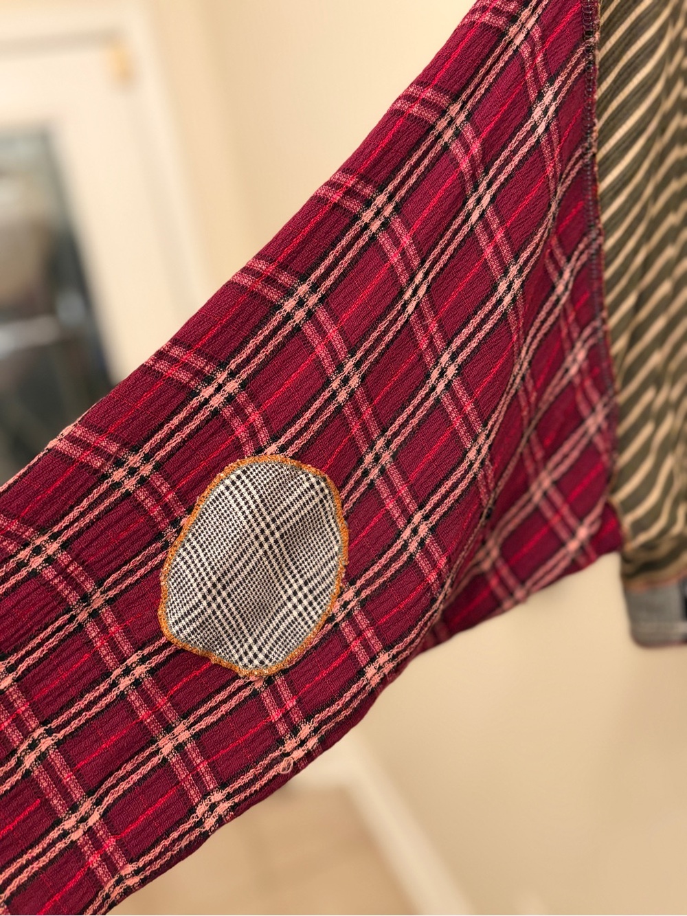 Nothing Matches | Patchwork Button Top- Multicolor - Picture 7 of 10